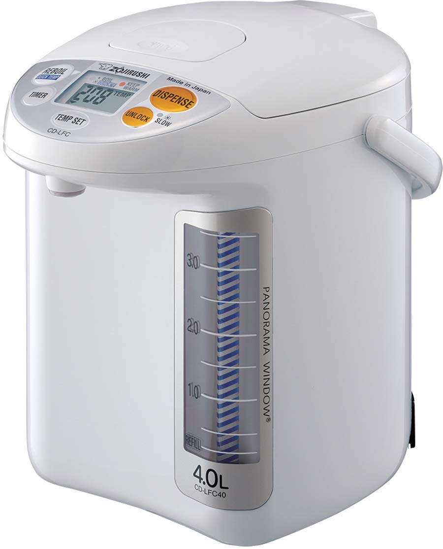 Zojirushi 4.0 Liter Panorama Window Micom Water Boiler and Warmer, White( MADE IN JAPAN)