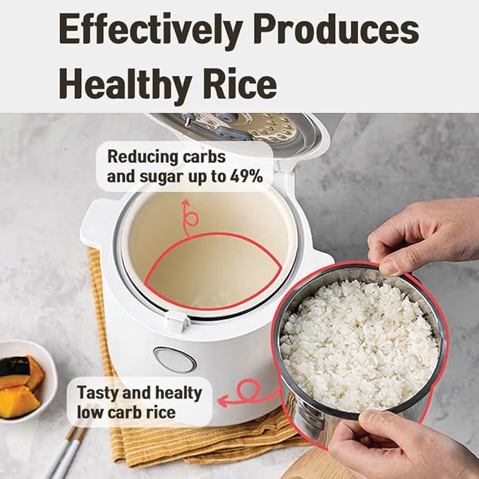 BANU LOW CARB RICE COOKER - BLACK-KOREA