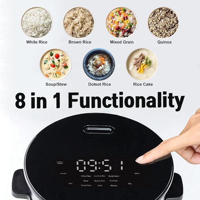 BANU LOW CARB RICE COOKER - BLACK-KOREA
