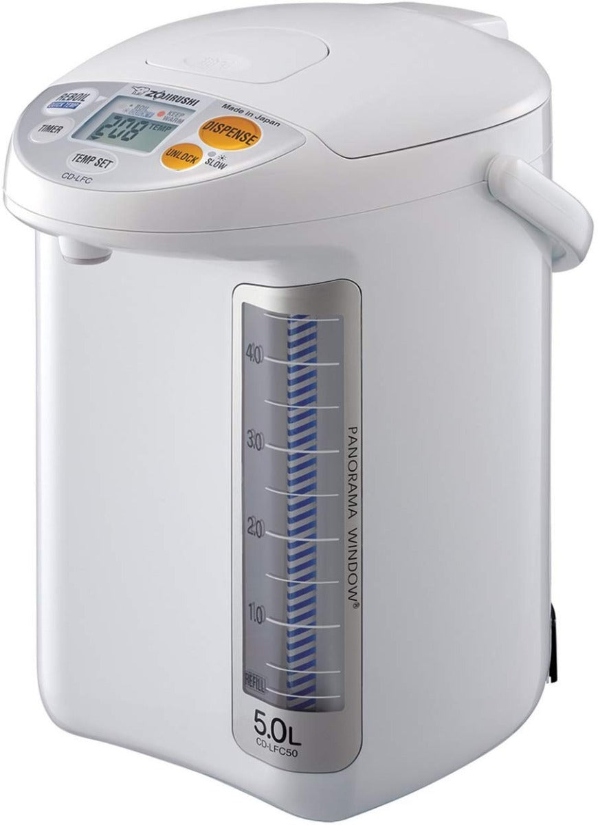 Zojirushi 5.0 Liter Panorama Window Micom Water Boiler and Warmer, White( MADE IN JAPAN)