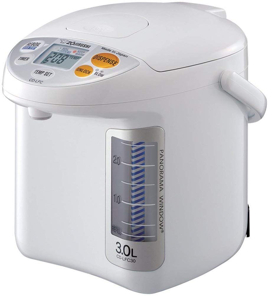 Zojirushi 3.0 Liter Panorama Window Micom Water Boiler and Warmer, White( MADE IN JAPAN)
