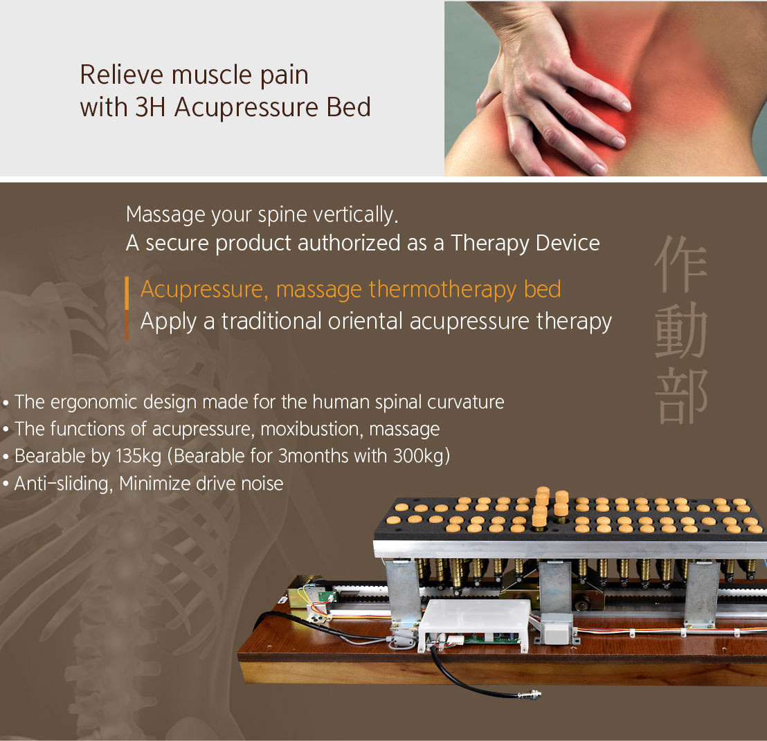 3H SMART ACUPRESSURE BED ( 3H -820 WDC GOLD) MADE IN KOREA