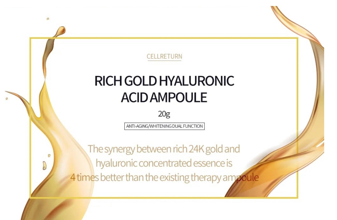 CELLRETURN RICH GOLD HYALURONIC ACID AMPOULE 20ML ( MADE IN KOREA) 