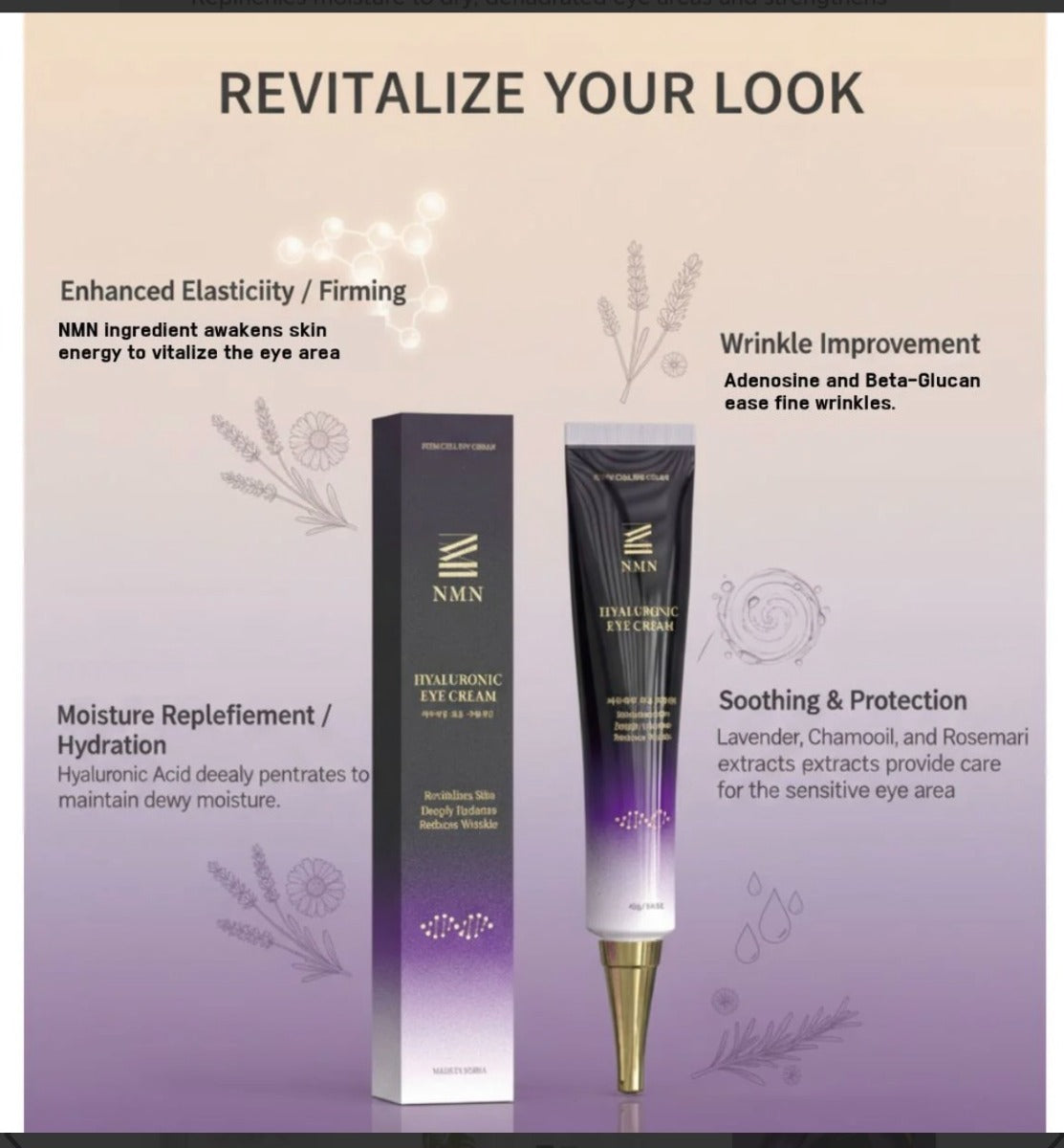 NMN Wrinkle Repair & Hydration Eye Cream - Firming & Brightening ( MADE IN KOREA) 