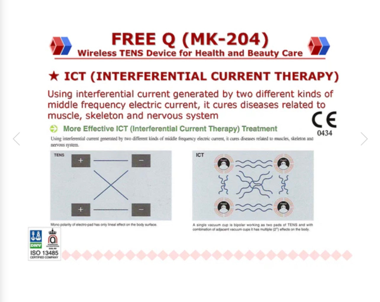 MK-204 H3 FreeQ: Wireless Multi-Functional Electrical Therapy Device ( MADE IN KOREA) 4 CUPS