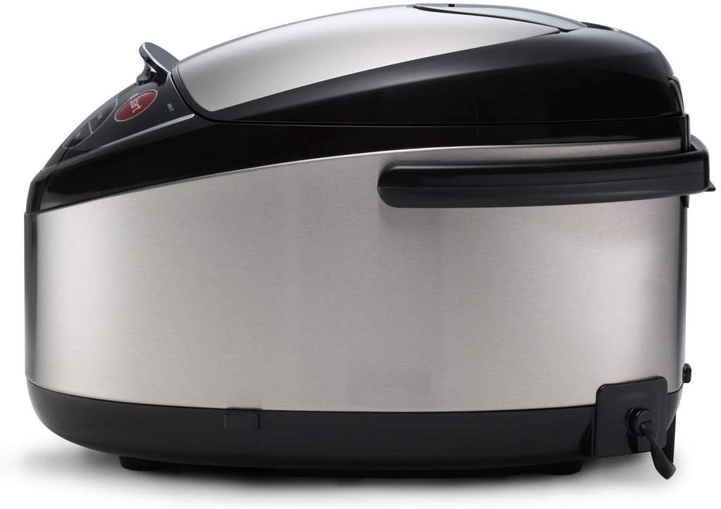 Tiger 10-Cups Rice Cooker with Food Steamer & Slow Cooker, Stainless Steel Black ( MADE IN JAPAN)
