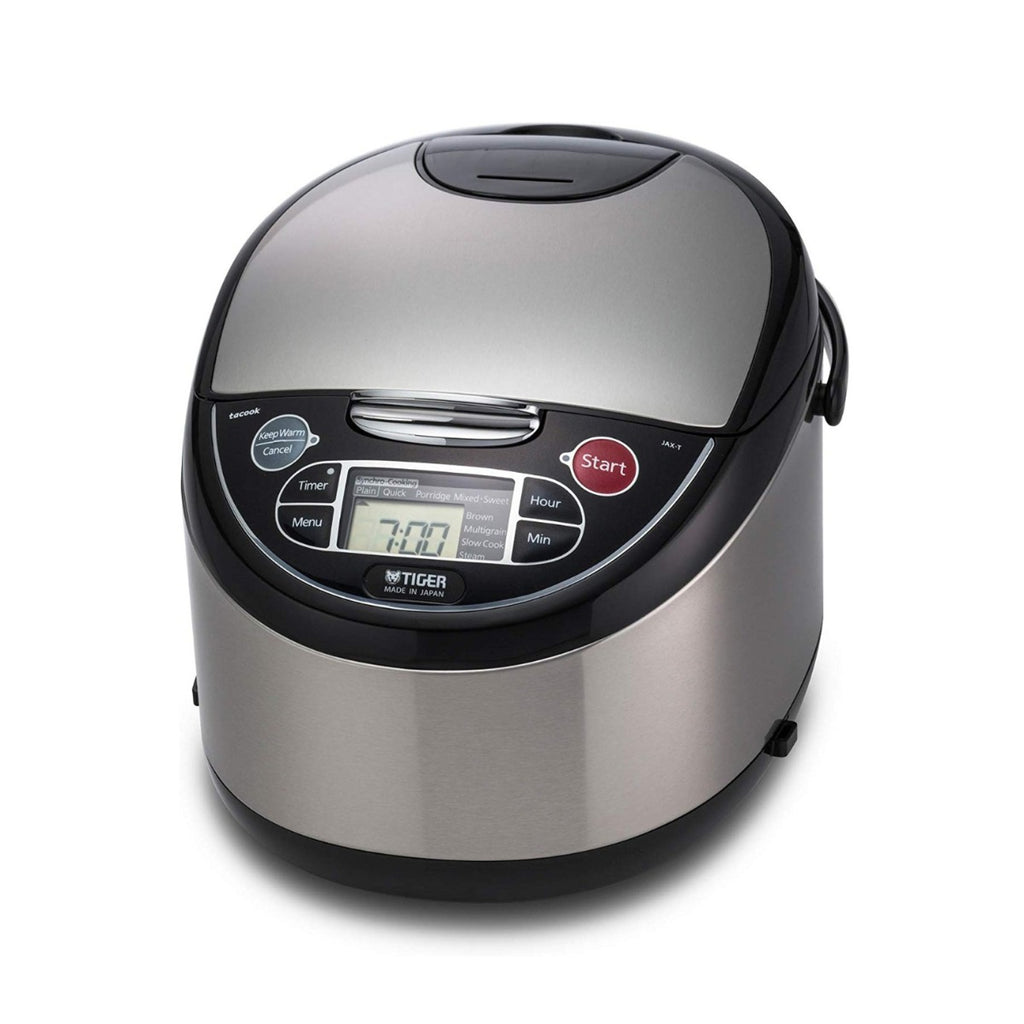 Tiger 10-Cups Rice Cooker with Food Steamer & Slow Cooker, Stainless Steel Black ( MADE IN JAPAN)