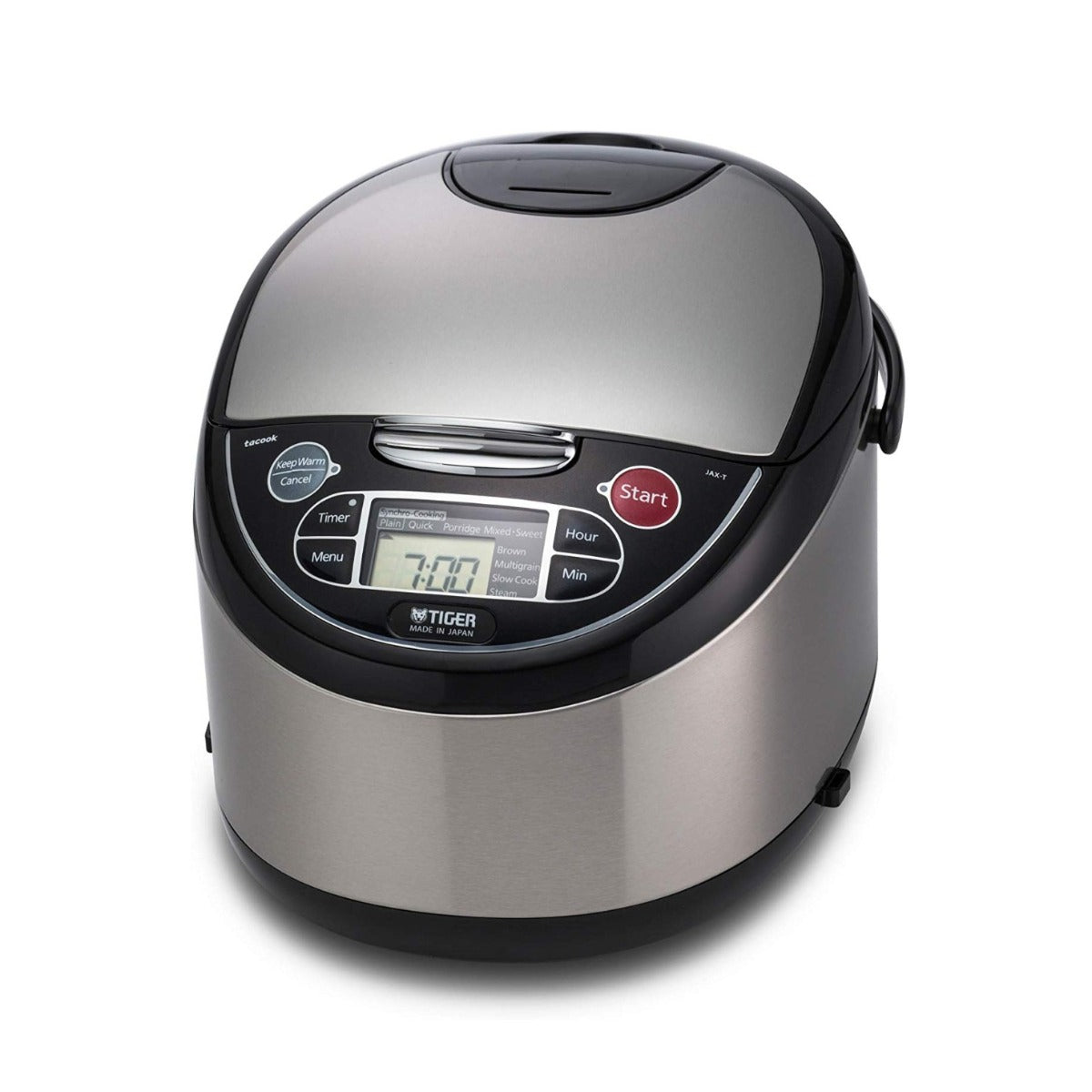 Tiger 10-Cups Rice Cooker with Food Steamer & Slow Cooker, Stainless Steel Black ( MADE IN JAPAN)