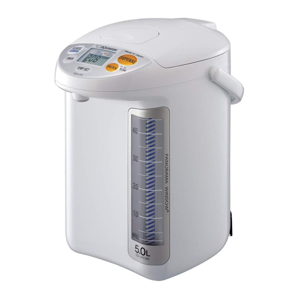 Zojirushi 5.0 Liter Panorama Window Micom Water Boiler and Warmer, White( MADE IN JAPAN)