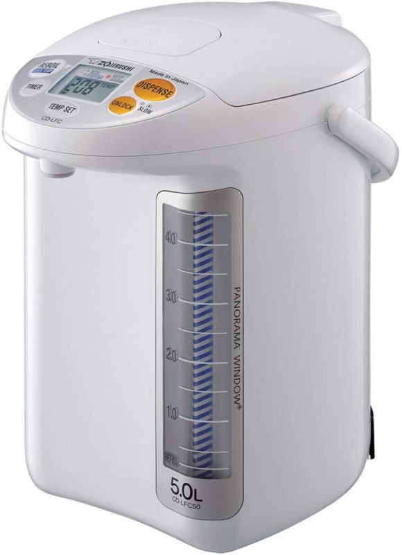 Zojirushi 5.0 Liter Panorama Window Micom Water Boiler and Warmer White