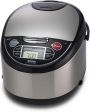 Tiger 10-Cups Rice Cooker with Food Steamer & Slow Cooker, Stainless Steel Black ( MADE IN JAPAN)